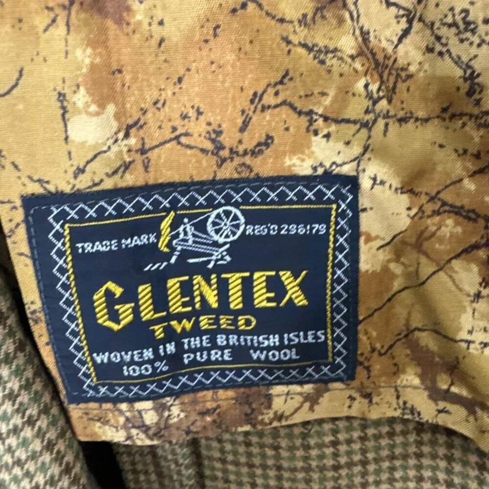 Vintage Glentex Tweed Wool Blazer 42 Houndstooth Eaton’s British Isles‎ Jacket